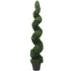 5 Foot Boxwood Spiral Topiary: Potted 2 5 Foot Boxwood Spiral Topiary: Potted -Artificial Trees Shop 5FTBOXWOODSPIRAL
