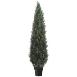 6 Foot Artificial Outdoor Cedar Tree: Potted