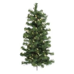 36 Inch Douglas Fir Wall Tree: Clear LEDs