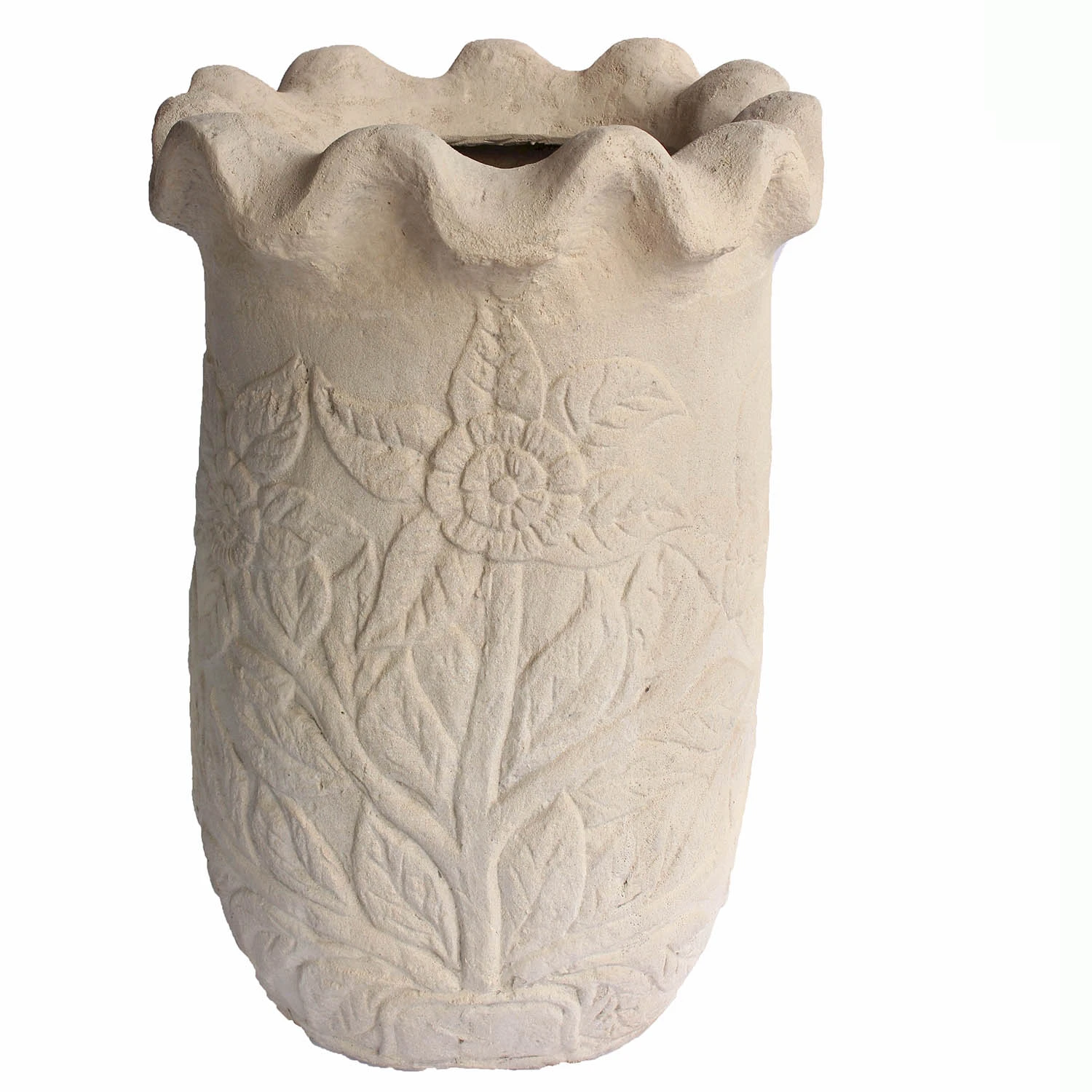 Cadiz Round Cast Limestone Planter 3 Cadiz Round Cast Limestone Planter