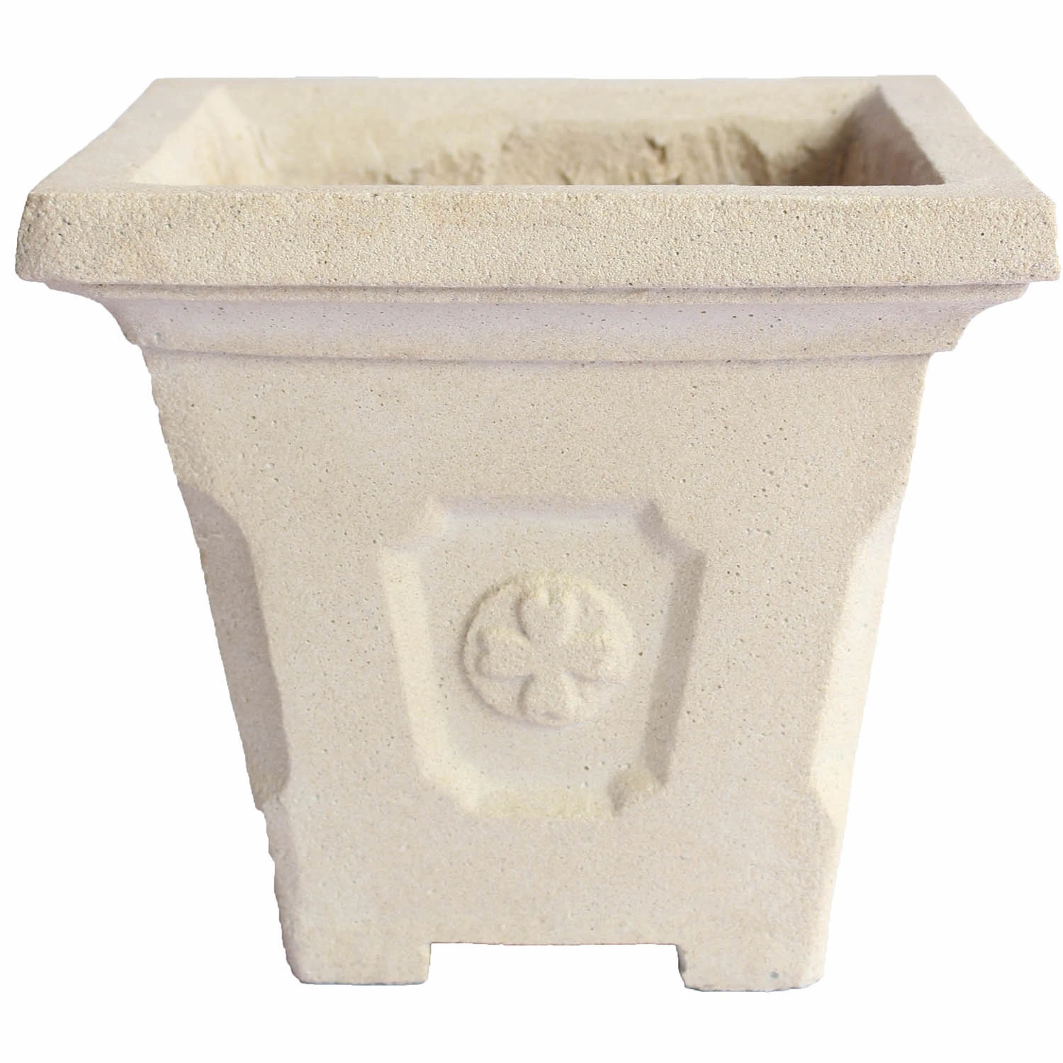Amalfi Square Cast Limestone Planter 3 Amalfi Square Cast Limestone Planter