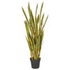 5 Foot Plastic Variegated Sansevieria Plant: Potted 1 5 Foot Plastic Variegated Sansevieria Plant: Potted -Artificial Trees Shop AGF A 121150