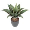 14 Inch Artificial Agave Bush In Black Pot -Artificial Trees Shop AGF A 130775
