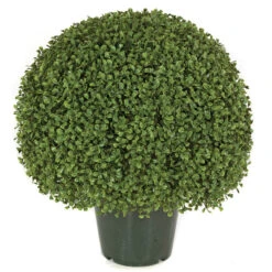 20 Inch Outdoor Potted Plastic Boxwood Ball: Limited UV