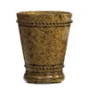 13.75 Inch Burnt Orange/Brown Fiberglass Crackle Finish Pot: 10.5 Inch Inside Diameter -Artificial Trees Shop AGF D 0410