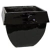 18 Inch Glossy Black Fiberglass Square Planter: 16.5 Inch Inside Dia. 1 18 Inch Glossy Black Fiberglass Square Planter: 16.5 Inch Inside Dia. -Artificial Trees Shop AGF D 100222