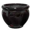 11 Inch Gloss Black Fiberglass Fishbowl: 12 Inch Inside Dia. -Artificial Trees Shop AGF D 120214