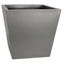 23H X 25W Inch Matte Charcoal Fiberglass Planter: 21 Inch Inside Dia.