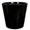 22.25H X 24W Inch Gloss Black Fiberglass Planter: 21.5 Inch Inside Dia. -Artificial Trees Shop AGF D 130570