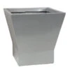 14H X 14.5W Inch Silver Fiberglass Square Planter: 12.75 Inch Inside Dia. -Artificial Trees Shop AGF D 140435