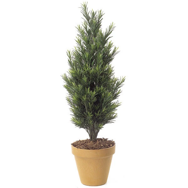 3 Foot Artificial Outdoor Podocarpus Bush: Natural Trunk 3 3 Foot Artificial Outdoor Podocarpus Bush: Natural Trunk