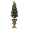 5 Foot Artificial Outdoor Laurel Cone Topiary: Natural Trunk -Artificial Trees Shop AGF1054 ZM 1