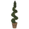 6 Foot Artificial Outdoor Polycaise Spiral Topiary With Natural Trunk 2 6 Foot Artificial Outdoor Polycaise Spiral Topiary With Natural Trunk -Artificial Trees Shop AGF1105 ZM 1