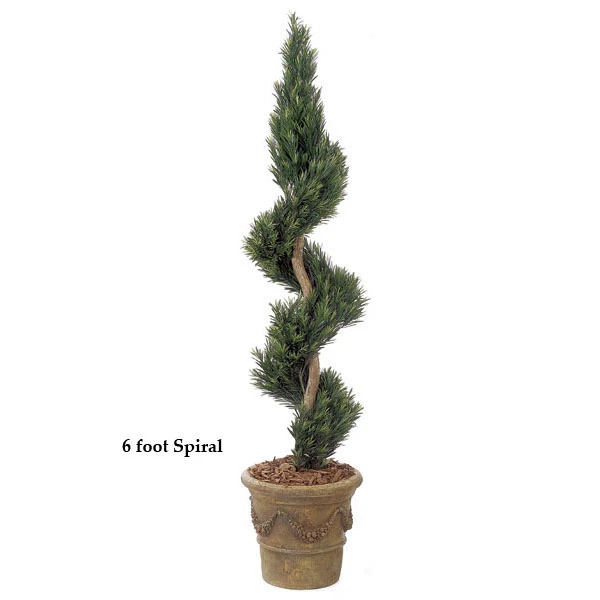5 Foot Outdoor Artificial Podocarpus Spiral Topiary 3 5 Foot Outdoor Artificial Podocarpus Spiral Topiary