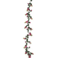 9.5 Foot Outdoor Lavender/Fuchsia Bougainvillea Garland (Set Of 2)