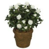 28 Inch Artificial Outdoor Gardenia Flowers: Red And White