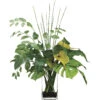 38 Inch Anthurium, Bird Of Paradise Leaf, Solomons Seal In Glass Vase 2 38 Inch Anthurium, Bird Of Paradise Leaf, Solomons Seal In Glass Vase -Artificial Trees Shop ALL1500
