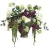 23 Inch Hydrangea, Lilac, Snowball, & Rose Arrangement In Metal Pot -Artificial Trees Shop ALL1528