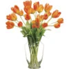 22 Inch Artificial Tulip Arrangement In Glass Vase -Artificial Trees Shop ALL1617