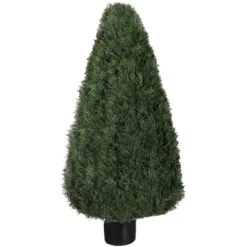 54 Inch UV Protected Pond Cypress Cone Topiary: Potted