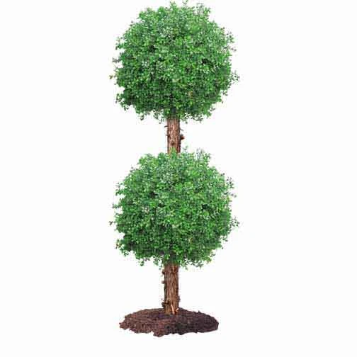 Tall Outdoor Artificial Double Boxwood Ball Topiary W/ Natural Trunk : Multiple Sizes 3 Tall Outdoor Artificial Double Boxwood Ball Topiary W/ Natural Trunk : Multiple Sizes