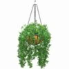 Artificial Outdoor English Ivy In Decorative Hanging Basket With Chain 2 Artificial Outdoor English Ivy In Decorative Hanging Basket With Chain -Artificial Trees Shop CSI1039 ZM 1
