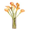 24 Inch Natural Touch Peach Calla Lilies In Glass Vase 2 24 Inch Natural Touch Peach Calla Lilies In Glass Vase -Artificial Trees Shop F11085 1000