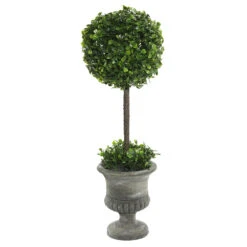 21 Inch Boxwood Ball Topiary In Decorative Planter