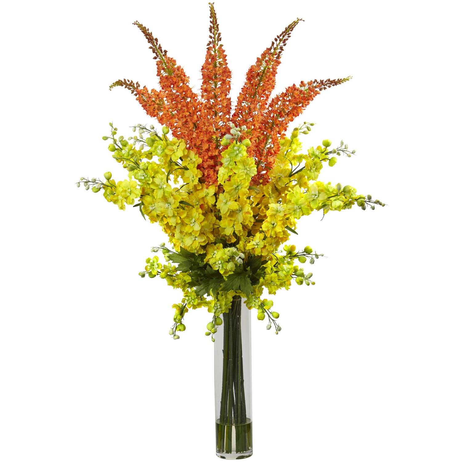 46 Inch Delphinium & Foxtail Silk Floral Arrangement 3 46 Inch Delphinium & Foxtail Silk Floral Arrangement