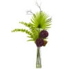 38 Inch Hydrangea, Bells Of Ireland And Palm Frond Arrangement 1 38 Inch Hydrangea, Bells Of Ireland And Palm Frond Arrangement -Artificial Trees Shop NEA 1435 PP