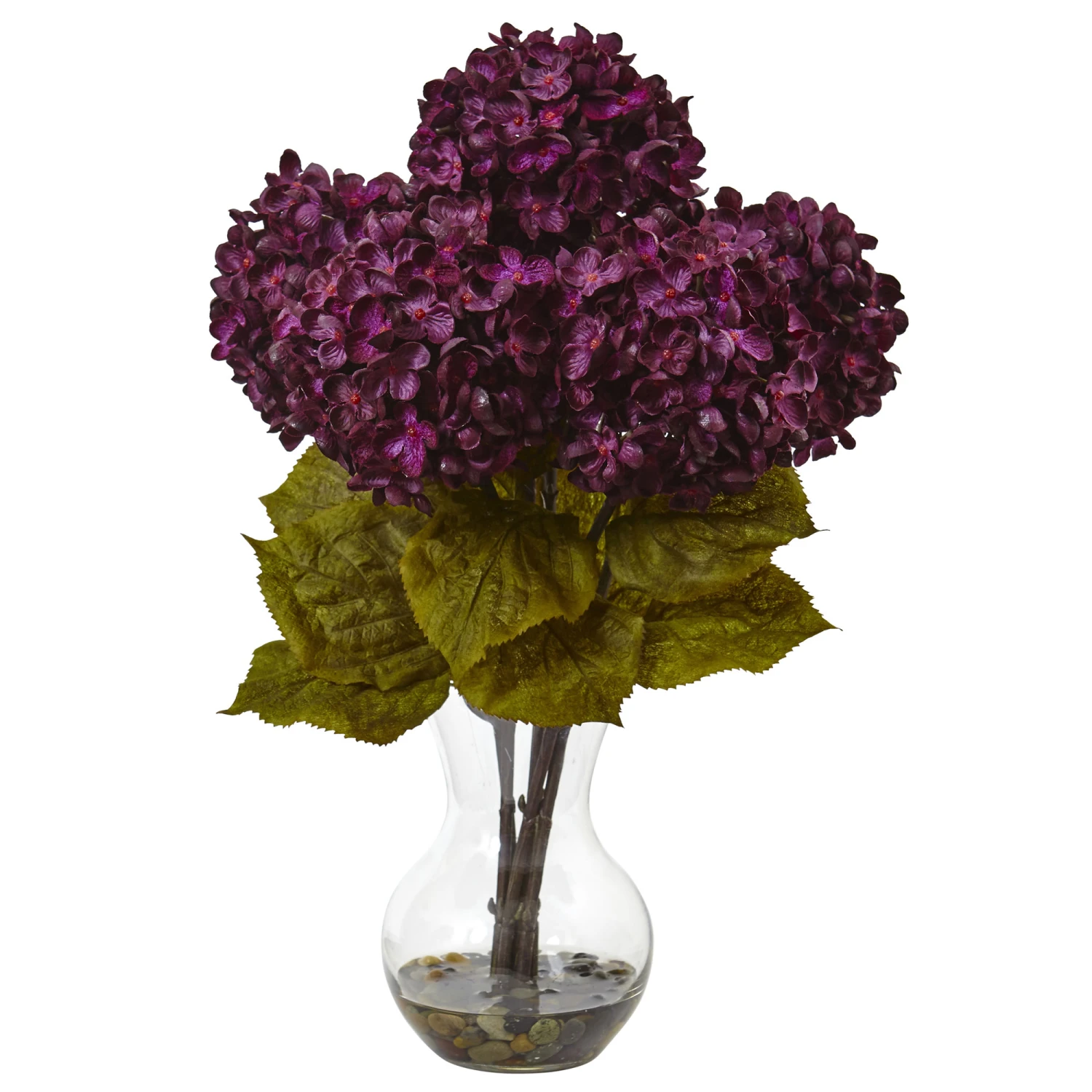 18 Inch Hydrangea In Vase Silk Flower Arrangement 3 18 Inch Hydrangea In Vase Silk Flower Arrangement