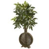 39 Inch Bracken Fern In Open Weave Planter -Artificial Trees Shop NEA 6890