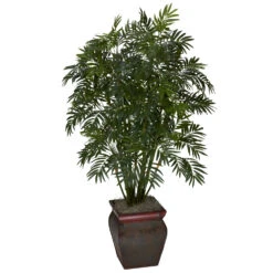 45 Inch Mini Bamboo Palm In Decorative Planter
