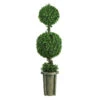 5 Foot Double Ball Leucodendron Topiary In Decorative Vase -Artificial Trees Shop NEA1247 ZM 1