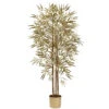 5 Foot Indoor Silk Golden Bamboo Tree With 880 Leaves: Potted -Artificial Trees Shop NEA1412 ZM 1