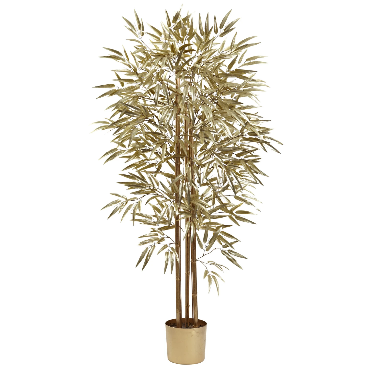 5 Foot Indoor Silk Golden Bamboo Tree With 880 Leaves: Potted 2 5 Foot Indoor Silk Golden Bamboo Tree With 880 Leaves: Potted