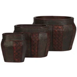 Oval Decorative Planters (Set Of 3: Multiple Sizes)