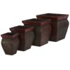 Square Planters With Rim (Set Of 4: Multiple Sizes) 1 Square Planters With Rim (Set Of 4: Multiple Sizes) -Artificial Trees Shop NEA1484 ZM 1