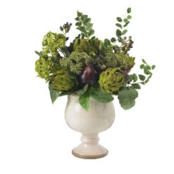 Artichoke And Hydrangea Silk Arrangement