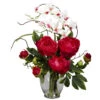 Peony And Orchid Silk Flower Arrangement 1 Peony And Orchid Silk Flower Arrangement -Artificial Trees Shop NEA2164 ZM 1