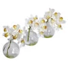 Silk Cymbidiums In Vases (Set Of 3) -Artificial Trees Shop NEA2250 ZM 1
