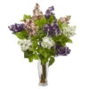 Lilac Silk Flower Arrangement 1 Lilac Silk Flower Arrangement -Artificial Trees Shop NEA2264 ZM 1