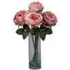 Blooming Rose Arrangement With Cylinder Vase -Artificial Trees Shop NEA2333 ZM 1