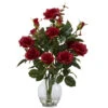 Silk Rose Bush With Vase -Artificial Trees Shop NEA2338 ZM 1