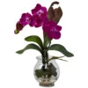 Mini Vanda Orchid With Fluted Vase Silk -Artificial Trees Shop NEA2352 ZM 1