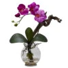Mini Phalaenopsis Orchid With Fluted Vase -Artificial Trees Shop NEA2355 ZM 1