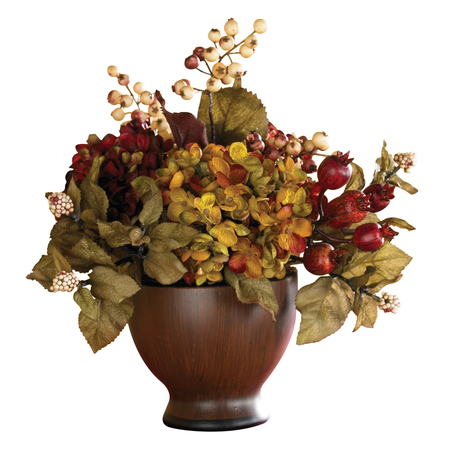 Autumn Hydrangeas In Round Vase 3 Autumn Hydrangeas In Round Vase
