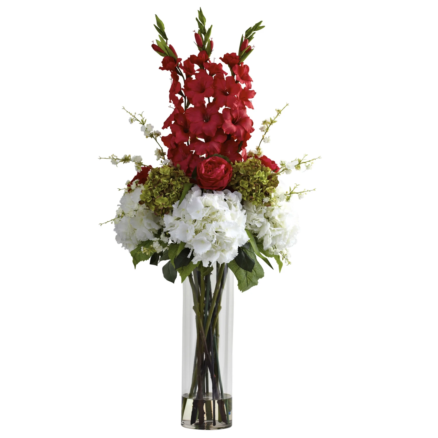 48 Inch Silk Giant Mixed Floral Arrangement In Vase: Multiple Colors 3 48 Inch Silk Giant Mixed Floral Arrangement In Vase: Multiple Colors
