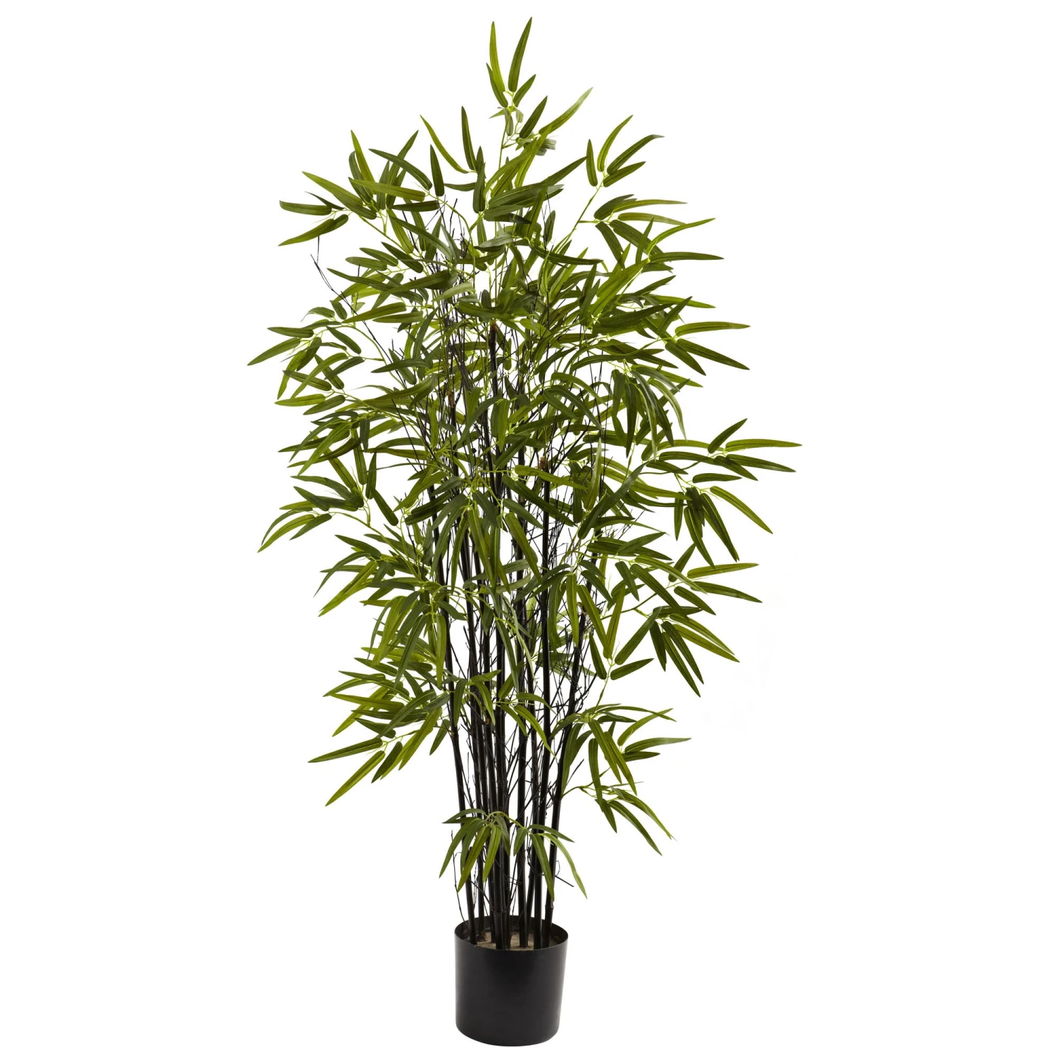 4 Foot Artificial Black Bamboo Tree: Potted 3 4 Foot Artificial Black Bamboo Tree: Potted