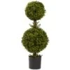 35 Inch Artificial Double Boxwood Topiary: Potted -Artificial Trees Shop NEA2599 ZM 1
